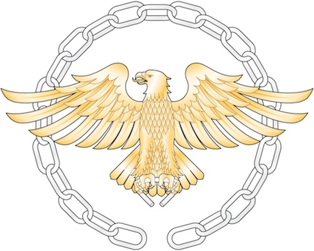 Figure: the Geal 'Eagle and Chain' badge.